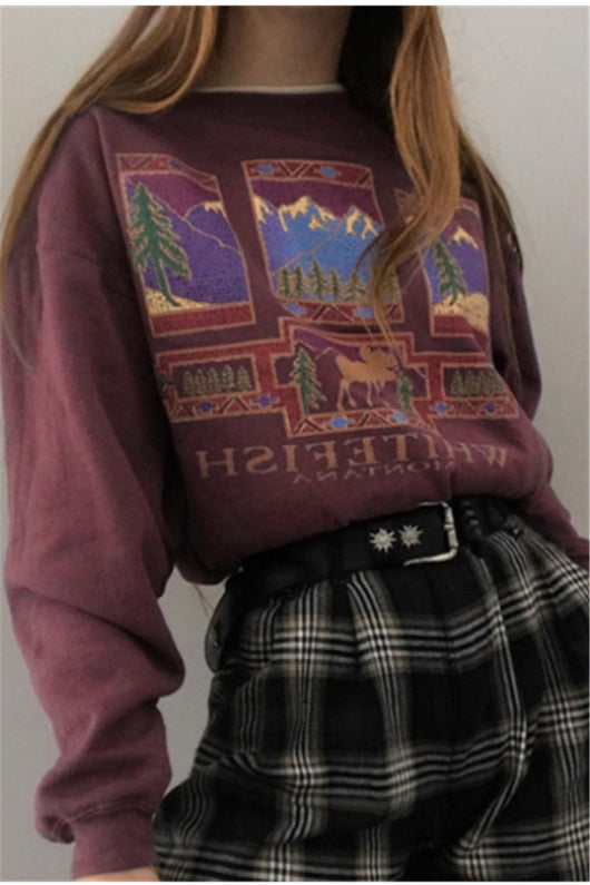 Sudadera Estampada Cuello Redondo para Mujer - Image 7