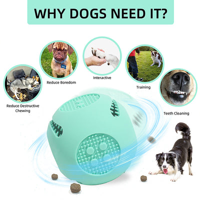 Pelota Interactiva para Perros y Gatos - Juguete Dispensador de Comida con Silicona Segura - Image 2