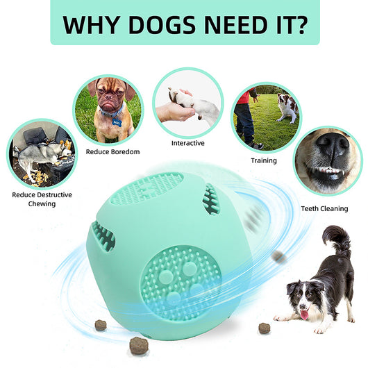 Pelota Interactiva para Perros y Gatos - Juguete Dispensador de Comida con Silicona Segura - Image 2