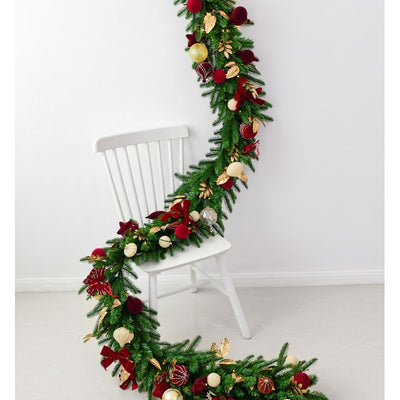 Decoración Navideña 27M Esferas de Terciopelo con Ratán - Image 4