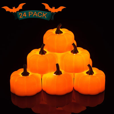Luz LED Decorativa Calabaza Navideña con Vela Electrónica Luminosa - Image 2