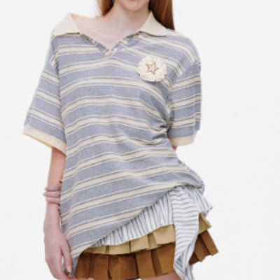 Blusa Suelta con Cuello 3D y Hombros Caídos - Image 8