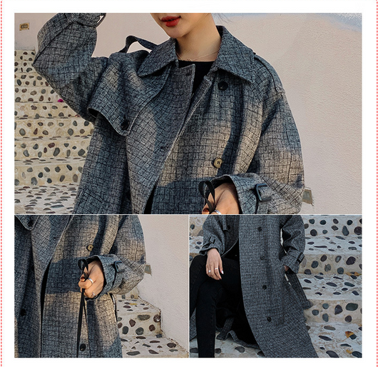 Blazer Cuadriculado Reductor de Cintura con Estilo Casual - Image 11