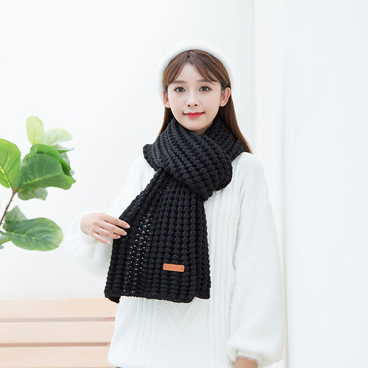 Bufanda de Lana Gruesa Estilo Coreano para Otoño e Invierno - Image 7