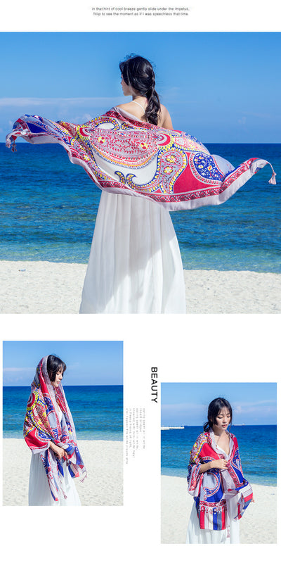 Bufanda Étnica Larga Estilo Coreano para Verano y Otoño - Image 46