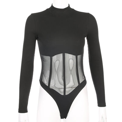 Jumpsuit con Detalles de Malla Estructurada - Image 15