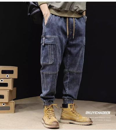 Jeans Retro Holgados con Cintura Elástica para Hombre - Image 10