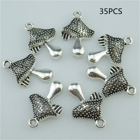 Dije Hongo Plata Antigua - Accesorio de Joyería Elegante