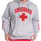 Sudadera Hoodie Salvavidas con Estampado Lateral Rojo