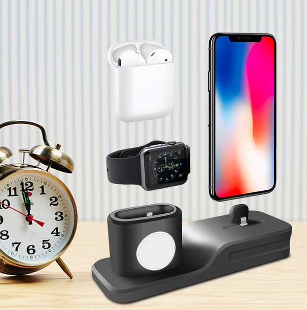 Base de Carga 3 en 1 para iPhone, Apple Watch y AirPods