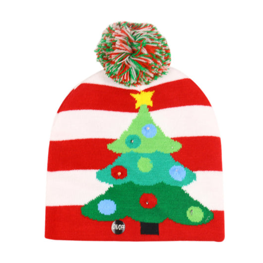 Gorro Navideño Tejido con Diseño de Reno y Muñeco de Nieve - Image 19