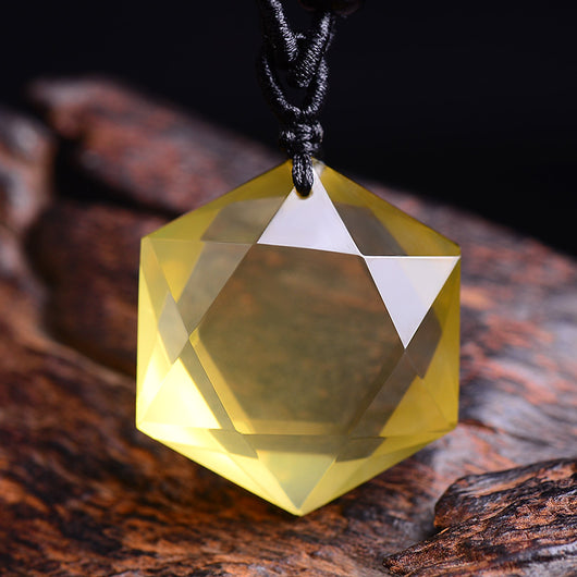 Colgante Hexagrama de Citrina Natural