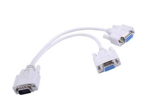 Cable Splitter Divisor VGA Y para 2 Monitores - Duplicador de Pantalla SVGA