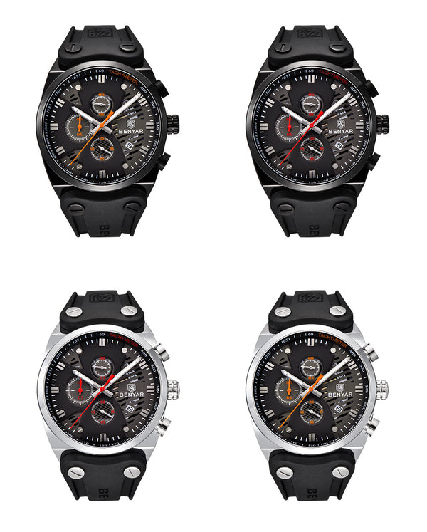 Reloj Deportivo Impermeable Binya Benyar para Hombre - Cuarzo Resistente