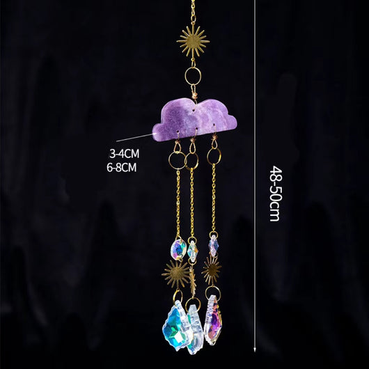 Atrapasoles Cristal Nube con Campanas de Viento - Adorno Navideño - Image 14