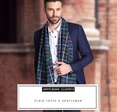 Bufanda Escocesa para Hombre Invierno Cálida Estilo Europa - Image 23