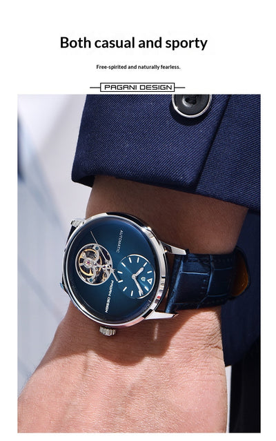 Reloj Automático Tourbillon de Lujo para Hombre con Esfera Luminosa - Image 8