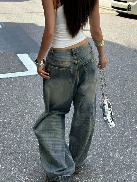 Pantalones Anchos Casuales con Largo Dragón - Image 10