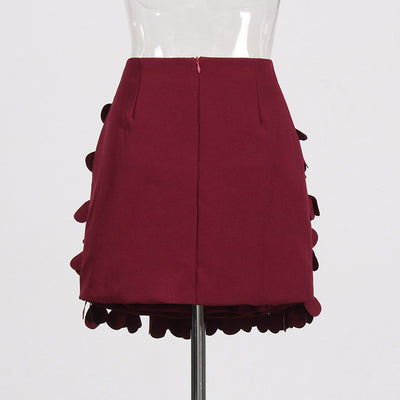 Falda Corta A-Line con Detalles de Costura Decorativa - Image 25