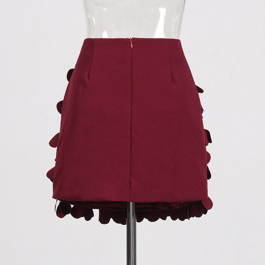 Falda Corta A-Line con Detalles de Costura Decorativa - Image 25