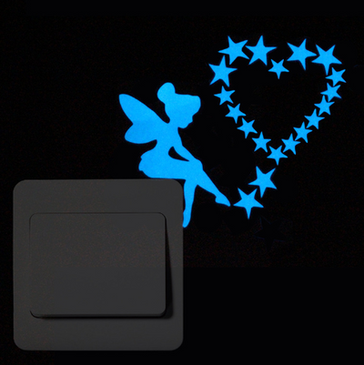 Pegatina Interruptora Luminosa Azul con Diseño Infantil