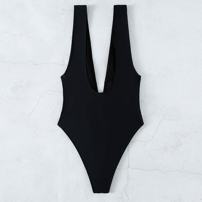 Traje de Baño Enterizo Escote Profundo con Espalda Descubierta - Image 7