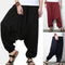 Pantalones Casuales Holgados de Algodón y Lino para Hombre
