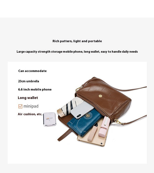 Bolso Mensajero de Cuero Genuino con Correa Cruzada - Image 19