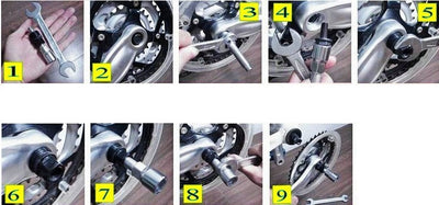 Juego Extractor de Biela y Plato para Bicicleta - Herramienta Profesional de Desmontaje - Image 26