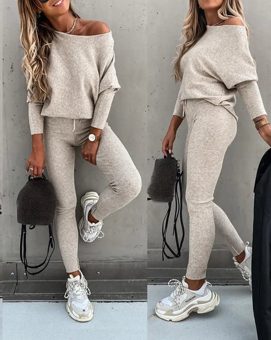 Traje Casual Hombro Descubierto para Mujer - Image 13