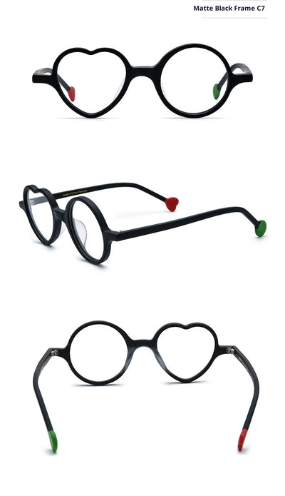Gafas de Corazón Multicolor con Lentes Esmeriladas para Mujer - Image 12
