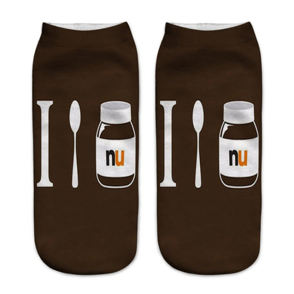 Calcetines Estampados Mantequilla de Cacahuete