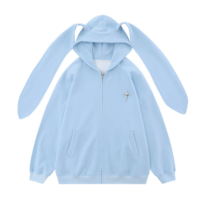 Cardigan de Algodón con Capucha y Orejas de Conejo para Mujer - Image 9
