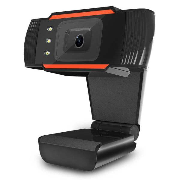 Cámara Web Full HD con Luz LED Ajustable y Conexión USB
