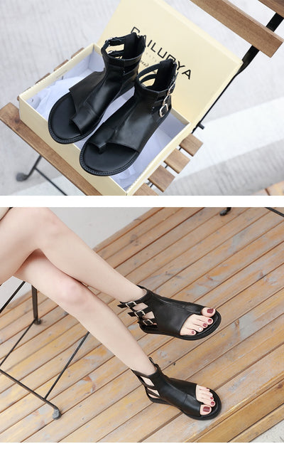 Sandalias Planas Cómodas con Anillo de Dedo para Mujer - Image 11