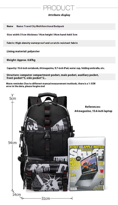 Mochila de Senderismo Impermeable Oxford - Resistente y Versátil - Image 22