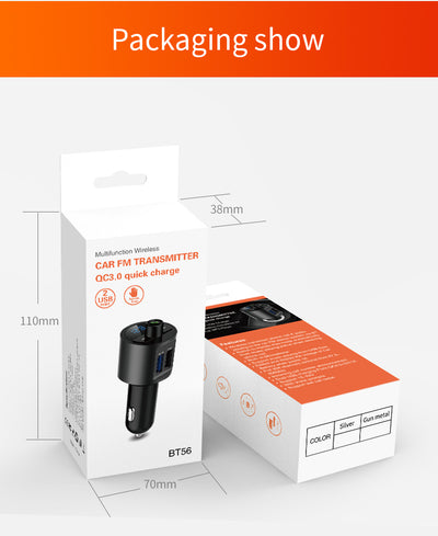 Transmisor FM Bluetooth con Carga Rápida para Auto BT56 - Image 25