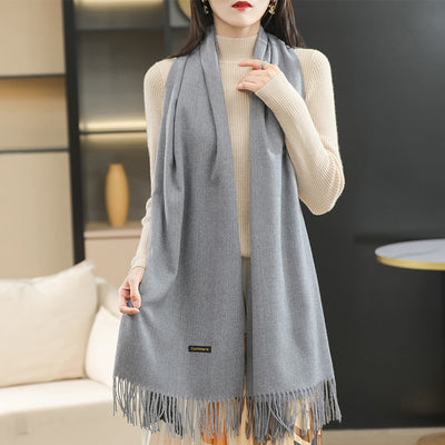 Bufanda Reversible de Cachemira para Mujer - Elegancia Dual - Image 17