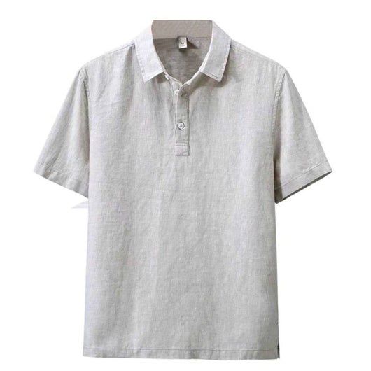 Camisa de Lino Puro para Hombre con Cuello Italiano - Image 5