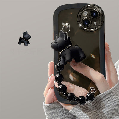 Funda Protectora para Teléfono con Diseño de Pulsera Negra Transparente - Image 3