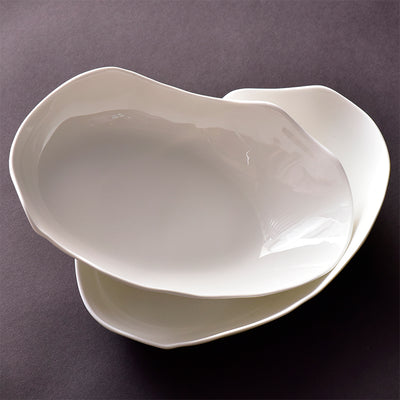 Plato para Ensalada de Porcelana Ultrafina con Diseño Irregular - Image 5