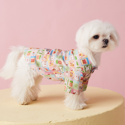 Vestido Infantil Cachorrito Flores con Lunares - Image 25
