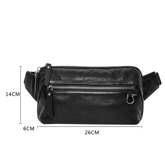 Cartera Multifuncional de Cuero Vacuno Vintage para Hombre