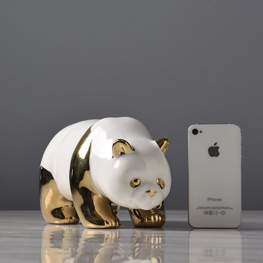 Adornos de Cerámica Panda Dorado - Image 8