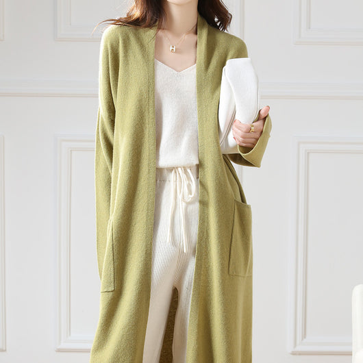 Cardigan Largo de Lana Tejida para Mujer - Image 3