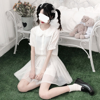 Blusa Lolita Japonesa Soft Girl de Verano con Mangas Abullonadas - Image 12