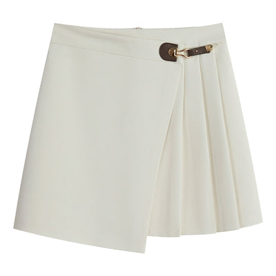 Falda A-line Cintura Alta con Diseño Irregular - Image 2