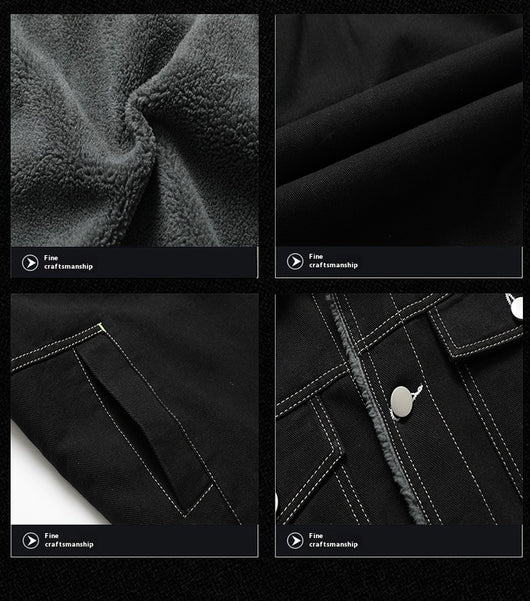 Chaqueta Denim Forrada en Polar para Hombre - Estilo Premium - Image 11