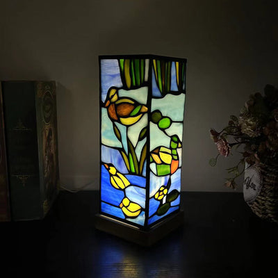 Lámpara Nocturna de Vidriera Artesanal con Diseño de Aves y Patos - Image 7