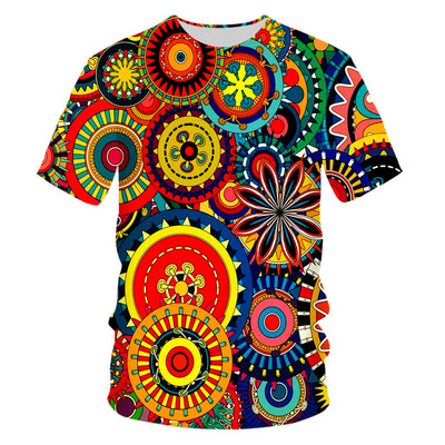 Playera Casual Estampado Psicodélico 3D con Tecnología Transpirable - Image 5